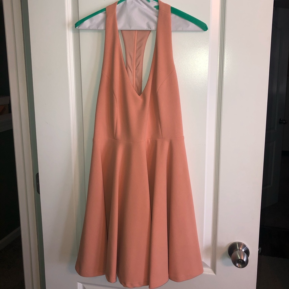 Peach skater dress